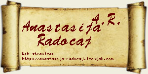 Anastasija Radočaj vizit kartica